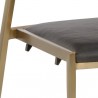 Sunpan Odilia Stackable Dining Chair Bravo Portabella - Seat Closeup Angle