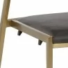 Sunpan Odilia Stackable Dining Chair Bravo Portabella - Seat Closeup Angle - Sunpan Odilia Stackable Dining Chair Bravo Portabella - Seat Closeup Angle
