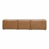 Moe's Home Collection Form Lounge Modular Sectional Sonoran Tan Leather - Back Angle - Moe's Home Collection Form Lounge Modular Sectional Sonoran Tan Leather - Back Angle
