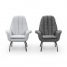 Bellini Modern Living Alberto Accent Chair Blue, Dark Grey, Light Grey, Front Angle