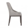 Sunpan Estrada Dining Chair in Light Grey Oak - Naya Check Light Grey - Side Angle