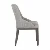 Sunpan Estrada Dining Chair in Light Grey Oak - Naya Check Light Grey - Side Angle - Sunpan Estrada Dining Chair in Light Grey Oak - Naya Check Light Grey - Side Angle