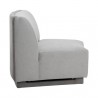 Sunpan Jaclyn Modular Armless Chair in Egypt Light Grey-Danny Medium Grey - Side Angle