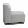 Sunpan Jaclyn Modular Armless Chair in Egypt Light Grey-Danny Medium Grey - Side Angle - Sunpan Jaclyn Modular Armless Chair in Egypt Light Grey-Danny Medium Grey - Side Angle