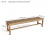 Casablanca 4-Seater Bench - dimension - Casablanca 4-Seater Bench - dimension