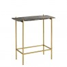 Sunpan Revell Console Table Base Black / Antique Gold - Front Side View