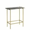 Sunpan Revell Console Table Base Black / Antique Gold - Front Side View - Sunpan Revell Console Table Base Black / Antique Gold - Front Side View