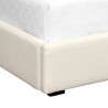 Sunpan Rita Bed King Liv Pearl - Closeup Base Angle
