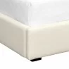 Sunpan Rita Bed King Liv Pearl - Closeup Base Angle - Sunpan Rita Bed King Liv Pearl - Closeup Base Angle