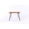 Crawford and Burke Leona Reclaimed Wood and Metal Cocktail Table, Sideview