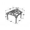 LODGE II - 14' x 14' Douglas Fir Lodge Structure in Mocha Finish - Dimensions