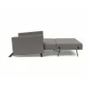 Innovation Living Cubed Full Size Sofa Bed With Arms in Mixed Dance Grey - Fully Folded Side Angled - Innovation Living Cubed Full Size Sofa Bed With Arms in Mixed Dance Grey - Fully Folded Side Angled