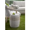 Essentials For Living Loom Accent Table in Taupe & White Flat Rope, Taupe Stripe - Lifestyle