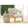 Essentials For Living Loom Accent Table in Taupe & White Flat Rope, Taupe Stripe - Lifestyle