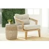 Essentials For Living Loom Accent Table in Taupe & White Flat Rope, Taupe Stripe - Lifestyle - Essentials For Living Loom Accent Table in Taupe & White Flat Rope, Taupe Stripe - Lifestyle