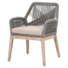 Loom Arm Chair - Platinum Natural Gray Fixed - Angled
