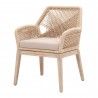 Loom Arm Chair - Sand Natural Gray Fixed Cushion - Angled
