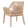 Loom Arm Chair - Sand Natural Gray Fixed Cushion - Back Angled