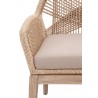 Loom Arm Chair - Sand Natural Gray Fixed Cushion - Seat Close-up