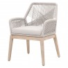 Loom Arm Chair - Taupe Fixed Seat - Angled