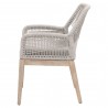 Loom Arm Chair - Taupe Fixed Seat - Side