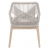Loom Arm Chair - Taupe Fixed Seat - Back View