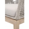 Loom Arm Chair - Taupe Fixed Seat - Seat Close-up