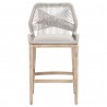 Essentials For Living Loom Barstool in Taupe White Reinforced - Front