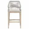 Essentials For Living Loom Barstool in Taupe White Reinforced - Front Angle - Essentials For Living Loom Barstool in Taupe White Reinforced - Front Angle
