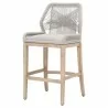 Essentials For Living Loom Barstool in Taupe White Reinforced - Front Side Angle - Essentials For Living Loom Barstool in Taupe White Reinforced - Front Side Angle