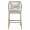 Essentials For Living Loom Barstool in Taupe White Reinforced - Back Angle - Essentials For Living Loom Barstool in Taupe White Reinforced - Back Angle