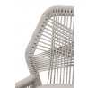 Essentials For Living Loom Barstool in Taupe White Reinforced - Seat Back Close-up