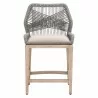 Essentials For Living Loom Counter Stool - Platinum Natural Gray Reinforced - Front - Essentials For Living Loom Counter Stool - Platinum Natural Gray Reinforced - Front