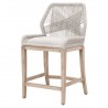 Essentials For Living Loom Counter Stool - Taupe & White Flat Rope, Performance Pumice, Natural Gray Mahogany - Front Side Angle