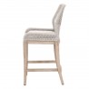 Essentials For Living Loom Counter Stool - Taupe & White Flat Rope, Performance Pumice, Natural Gray Mahogany - Side Angle
