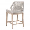 Essentials For Living Loom Counter Stool - Taupe & White Flat Rope, Performance Pumice, Natural Gray Mahogany - Back Side Angle