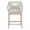 Essentials For Living Loom Counter Stool - Taupe & White Flat Rope, Performance Pumice, Natural Gray Mahogany - Back Angle