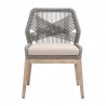 Loom Dining Chair - Platinum Natural Gray Fixed - Front