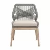 Loom Dining Chair - Platinum Natural Gray Fixed - Front - Loom Dining Chair - Platinum Natural Gray Fixed - Front