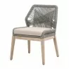 Loom Dining Chair - Platinum Natural Gray Fixed - Angled - Loom Dining Chair - Platinum Natural Gray Fixed - Angled