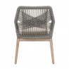 Loom Dining Chair - Platinum Natural Gray Fixed - Back View