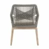 Loom Dining Chair - Platinum Natural Gray Fixed - Back View - Loom Dining Chair - Platinum Natural Gray Fixed - Back View