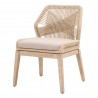 Loom Dining Chair - Sand Natural Gray Fixed - Angled