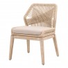 Loom Dining Chair - Sand Natural Gray Fixed - Front Side Angle