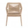 Loom Dining Chair - Sand Natural Gray Fixed - Back Angle