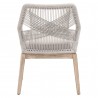 Loom Dining Chair - Taupe Fixed - Back
