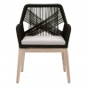 Loom Outdoor Arm Chair - Black Gray Teak - Front