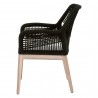 Loom Outdoor Arm Chair - Black Gray Teak - Side