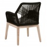 Loom Outdoor Arm Chair - Black Gray Teak - Back Angled