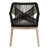 Loom Outdoor Arm Chair - Black Gray Teak - Back
